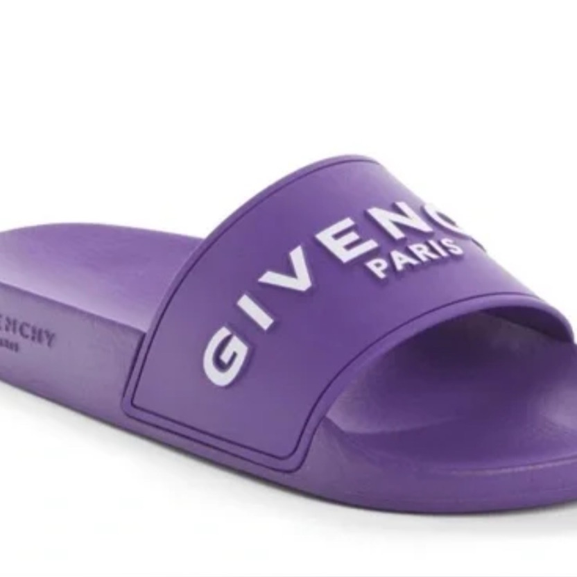 Givenchy Purple Slide Flat Sandals